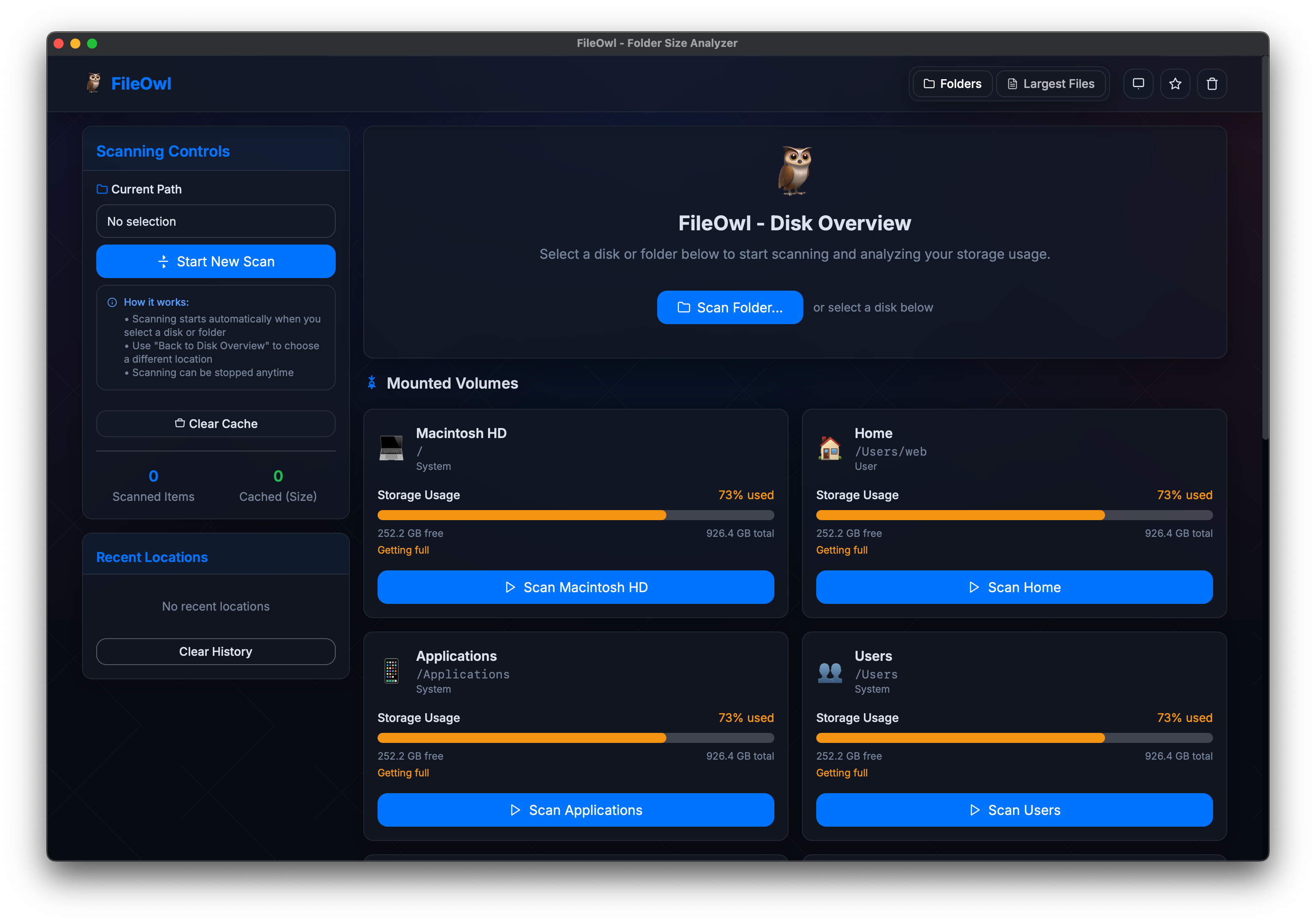 FileOwl Interface - Directory View